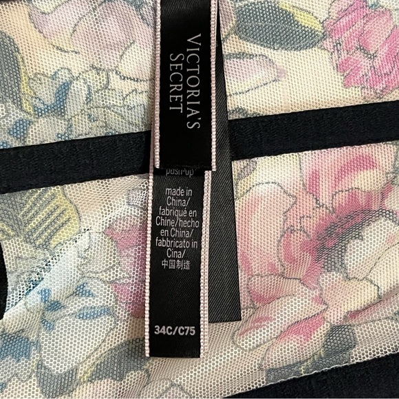 Victoria’s Secret Rose Embroidered Longline Push Up Bra Top Corset Lingerie 34C - Picture 11 of 14